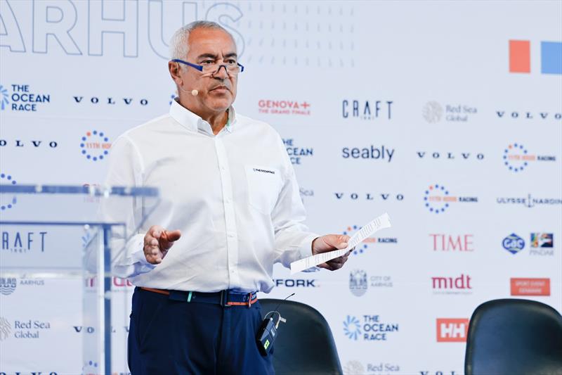 The Ocean Race 2022-23 - 6 June 2023. The Ocean Race VO65 Sprint Cup skippers Press Conference in Aarhus. Phil Lawrence, Race Director - photo © Sailing Energy / The Ocean Race