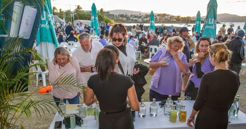 Competitors enjoying the 74 Islands Distillery gin tasting - 74 Islands Distillery Airlie Beach Race Week - photo © Vampp Photography