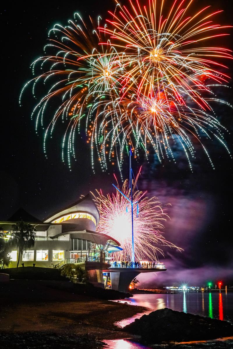 Nautilus Marine Insurance owners and skippers welcome function and fireworks on day 1 at Hamilton Island Race Week - photo © Salty Dingo