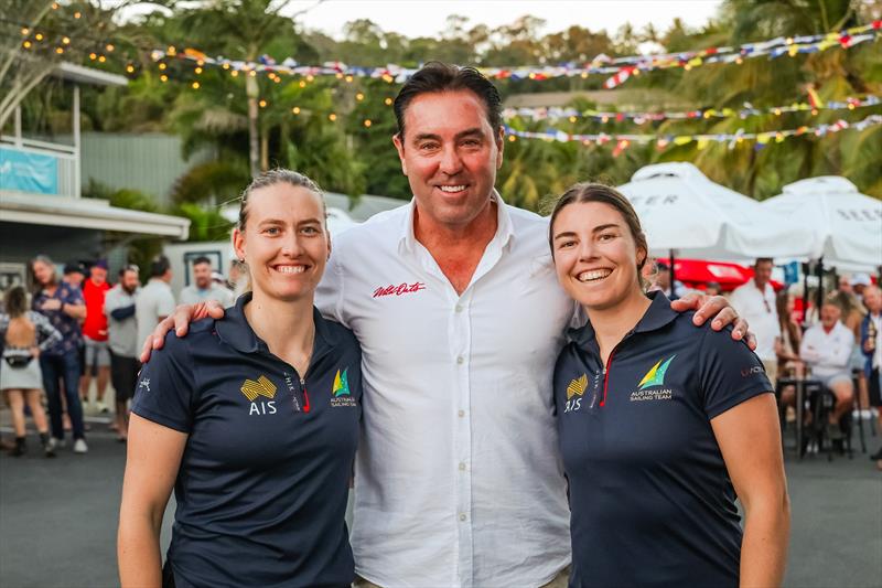 Mark Richards with Laura Harding and Annie Wilmot - 2025 Hamilton Island Race Week day 3 - photo © Salty Dingo