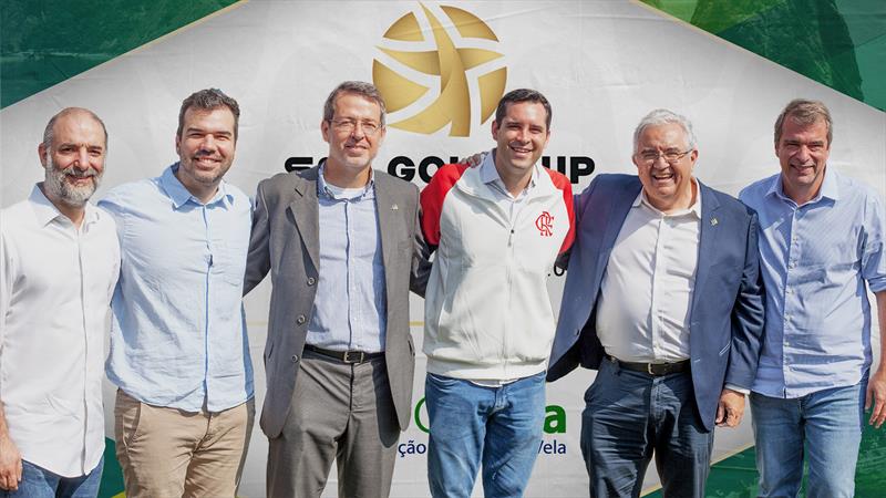 Left to Right: Pedro Trengrouse - Consultant, Daniel Condesso - Visit Rio, Hugo Mosca - Project Manager, Eduardo Cavaliere - Rio Deputy Mayor, Marco Aurélio de Sá Ribeiro - CBVela CEO, Guilherme Schleder - Rio Sports Secretary photo copyright Gustavo Stephan taken at 