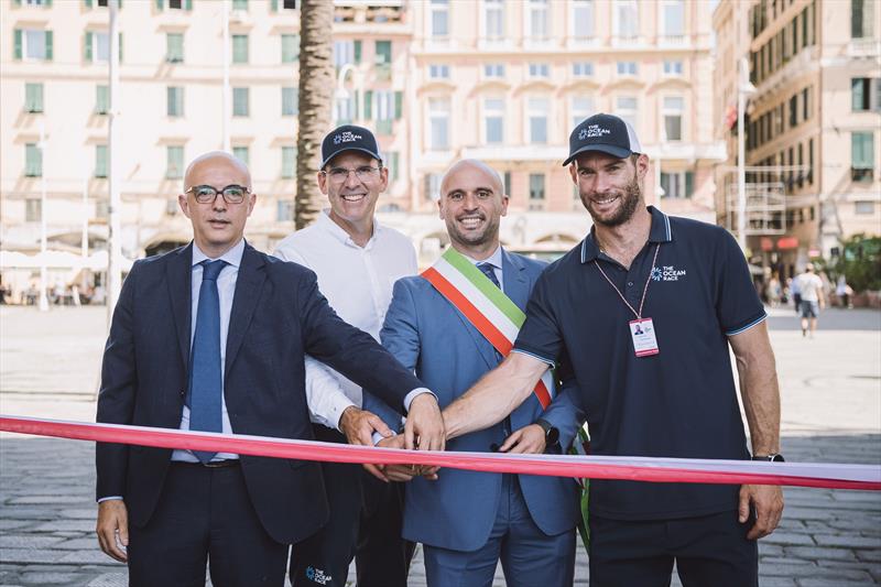 Milivoj DUKIC, Laser Olympic Sailor from Montenegro, visiting Ocean Live Park during Leg 4 of The Ocean Race Europe in Genova, Italy on September 03 photo copyright Jean-Louis Carli / The Ocean Race Europe 2025 taken at 