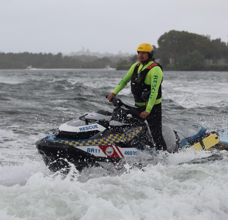 A Marine Rescue Brunswick volunteer on board BR 11 photo copyright Marine Rescue NSW taken at 