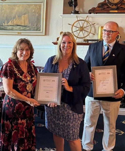 RYA Impact Award for Karen & Chris Cox photo copyright RTYC taken at Royal Temple Yacht Club