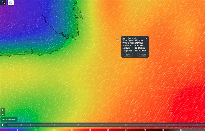 Good old Got A Bit On Island - Inshore it is 13s, Offshore it is more like 20 - photo © Predictwind.com
