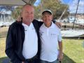Performance Sailcraft sponsor Nick Ogden (L) and ILCA Australia Chairman, Ken Hurling OAM (R)