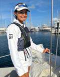 Addison Lester is loving all that Tasmanian yachting has to offer &copy; Jane Austin