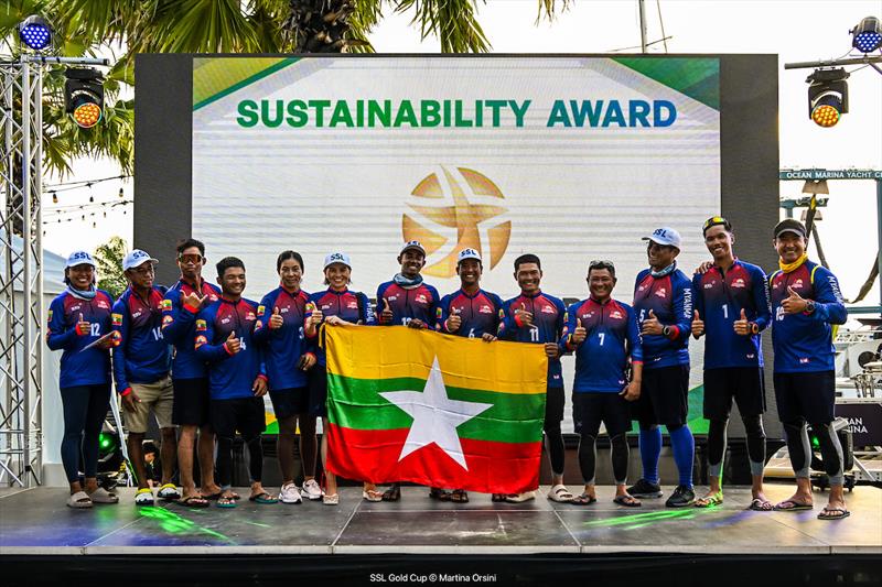 Sustainability Award podium photo copyright Martina Orsini / SSL Gold Cup taken at 