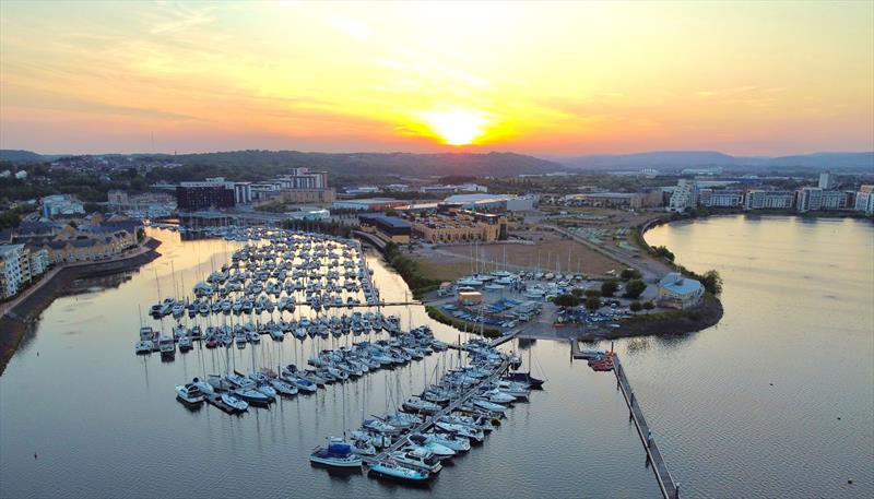 Cardiff Bay Yacht Club at Sunset photo copyright CBYC taken at Cardiff Bay Yacht Club