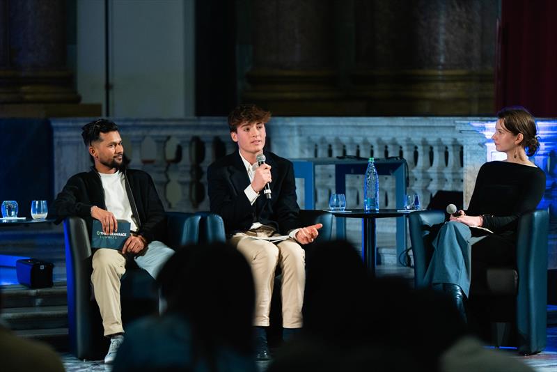 Ettore Trillo, Deledda High School Representative, at The Ocean Race Summit Genova 2026 - photo © Tiger Brisius / The Ocean Race