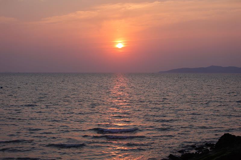 Another stunning sunset at the Royal Varuna Yacht Club during the Open Masters Championship 2026 photo copyright Mark Jardine taken at Royal Varuna Yacht Club