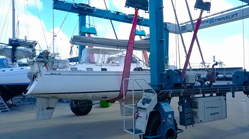 “Lift and hold” haul out for Surveyor inspection is important. The Boat Works, Gold Coast - photo © Boyd Jackson