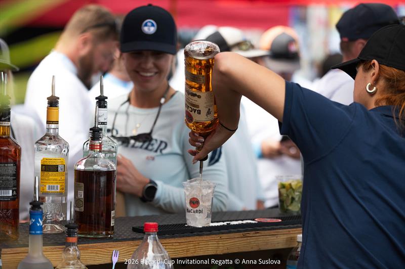 All smiles at the Bacardi bar - Bacardi Invitational Regatta  photo copyright Anna Suslova Media taken at Coral Reef Yacht Club