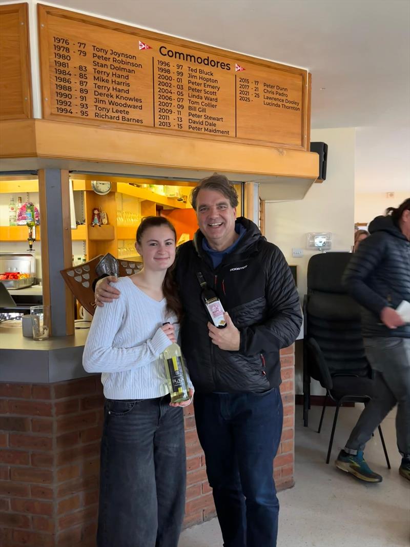 Shustoke Gauntlet 2026 - Ade Padro and Hatty Connolly, 1st Home boat photo copyright Ria Burgoine taken at Shustoke Sailing Club