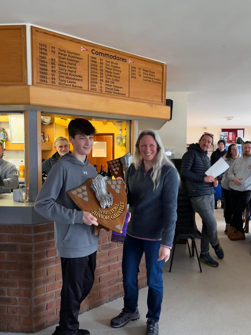 Shustoke Gauntlet 2026 - William Clarke, 1st Junior photo copyright Ria Burgoine taken at Shustoke Sailing Club