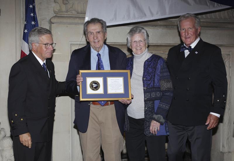 Doug and Dale Bruce, center, are recipients of the 2025 Richard S. Nye Trophy. With them are incoming CCA Commodore Chace Anderson, left, and outgoing CCA Commodore Jay Gowell photo copyright Guy Gurney taken at Cruising Club of America