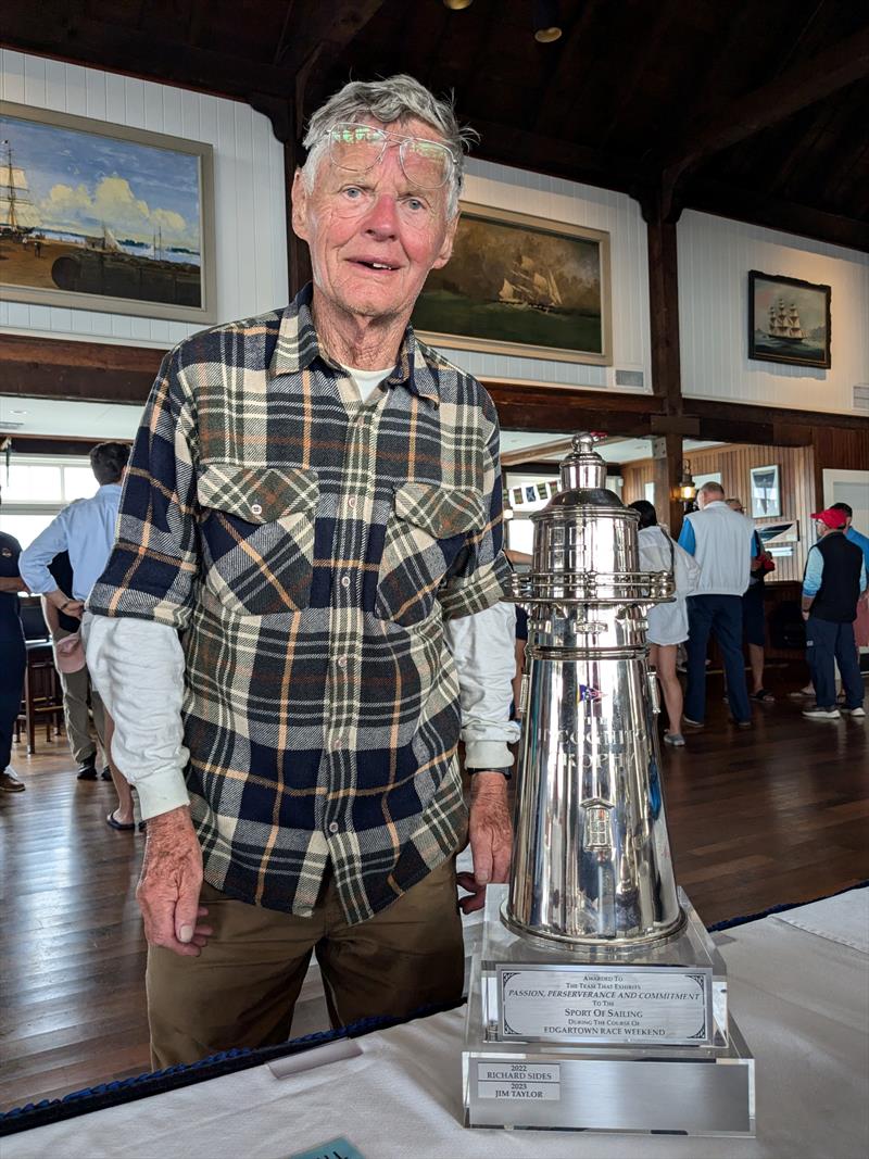 The late Richard Sides, shown in 2022 , was the first recipient of the 'RTI's Incognito Trophy - photo © Barby MacGowan