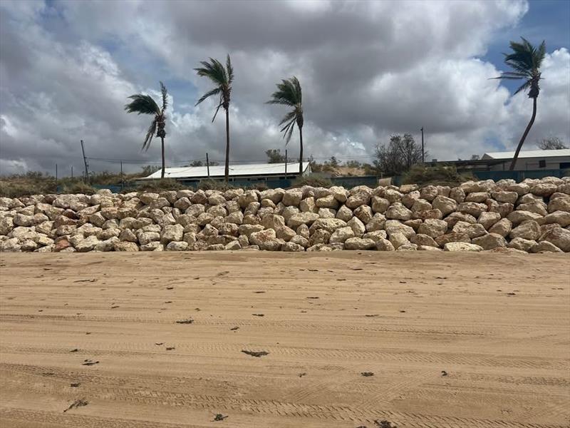 Rock wall protection - photo © Exmouth Yacht Club