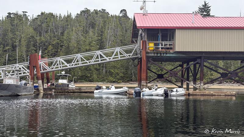 Dinghies at the Hakai dock…off for a hike! - photo © Kevin Morris