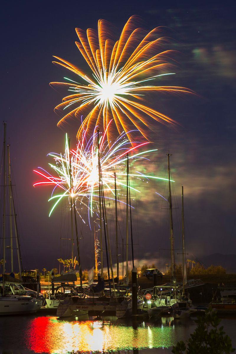 Nightime fireworks at Magnetic Island - SeaLink Magnetic Island Race Week  - photo © Andrea Francolini / SMIRW