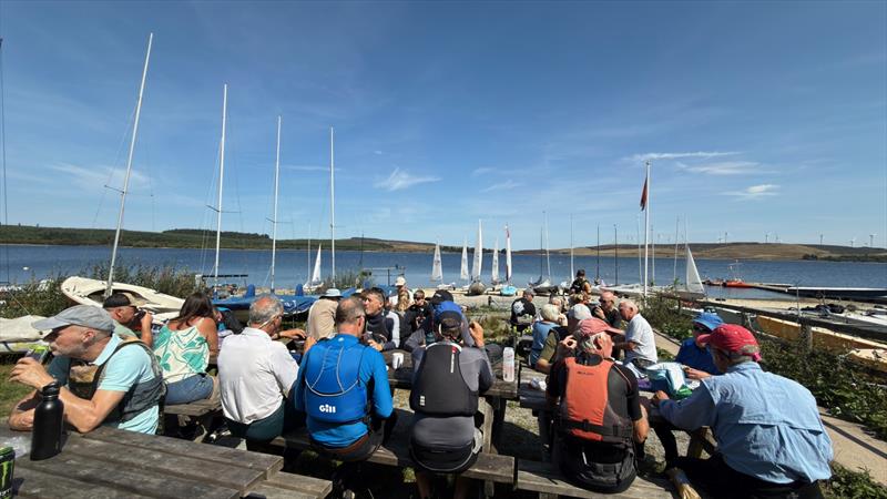 Refueling during the Border Counties Midweek Series at Llyn Brenig photo copyright Chris Rawes taken at Llyn Brenig Sailing Club