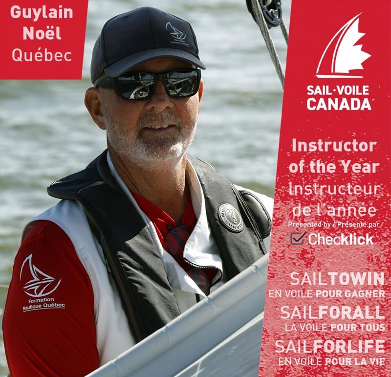 Guylain Noël from Lévis, QC, named Sail Canada Instructor of the Year, presented by Checklick photo copyright Sail Canada taken at Sail Canada