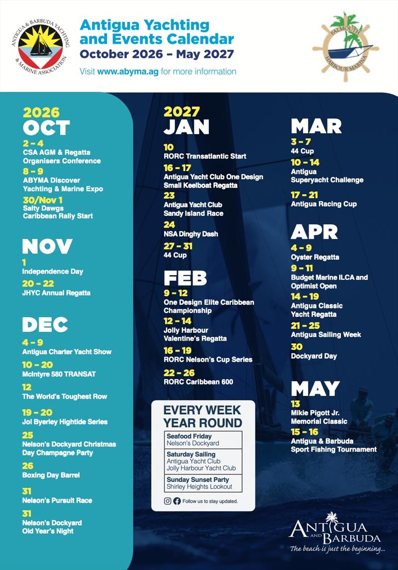 Antigua and Barbuda Yachting and Marine Association unveils action-packed event calendar photo copyright ABYMA taken at 