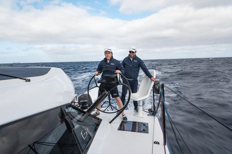 Back in the race after a pit-stop for repairs in the Azores - Tosca (USA), the Gunboat 68 co-skippered by Ken Howery and Alex Thomson - RORC Transatlantic Race photo copyright TOSCA / PKC Media taken at Royal Ocean Racing Club and featuring the MOCRA class