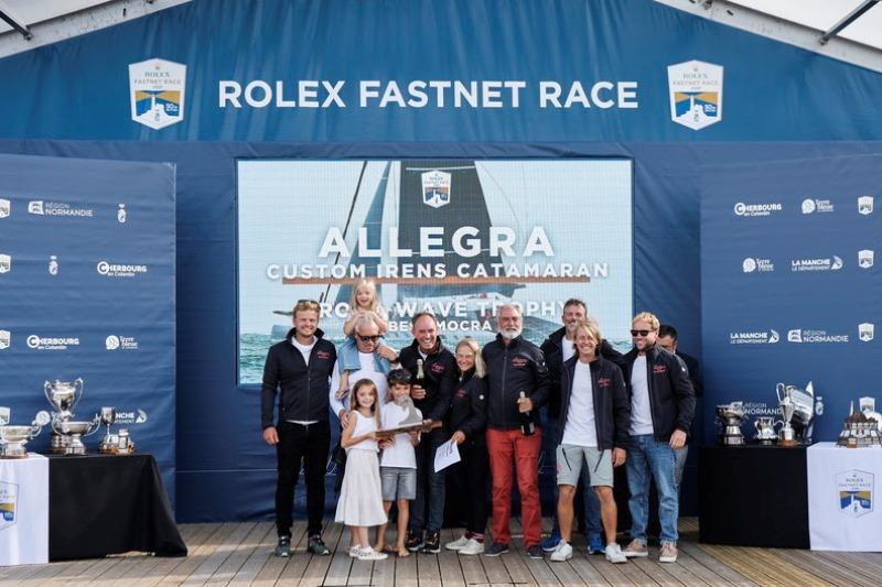 Adrian Keller's team on on Allegra celebrate their consecutive MOCRA class win with a course record of 3 days 7 hours 22 minutes 37 seconds on corrected time - photo © Paul Wyeth / pwpictures.com