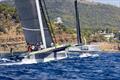 MOD70 Final Final – Zoulou at the start of the 48nm race round Antigua - Antigua 360 Race 2026