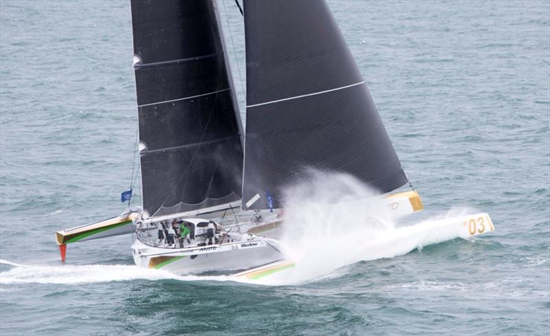 Lloyd Thornburg's MOD70 Phaedo^3 in the Artemis Challenge photo copyright Rachel Fallon-Langdon / Phaedo3 taken at Cowes Combined Clubs and featuring the MOD70 class