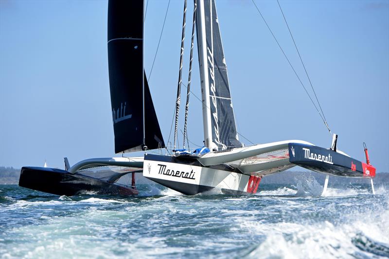 Maserati Multi 70 breaks the Channel Record from Cowes to Dinard - photo © Rick Tomlinson / www.rick-tomlinson.com
