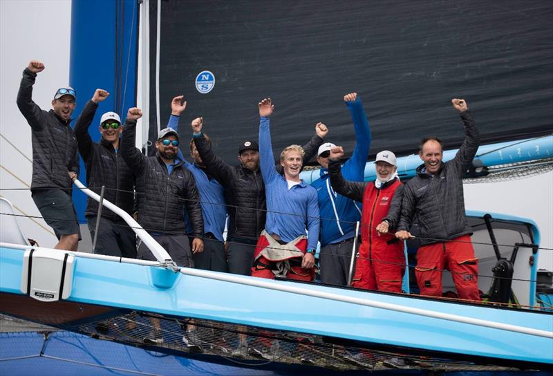 Line honours for PowerPlay in the 90th Round the Island Race   photo copyright Lloyd Images / www.lloydimages.com taken at Island Sailing Club, Cowes and featuring the MOD70 class