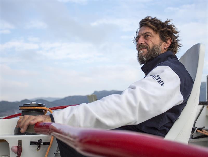 Giovanni Soldini. Maserati Multi70, Hong Kong to London record attempt, 'The Tea Route' photo copyright Guy Nowell taken at  and featuring the MOD70 class