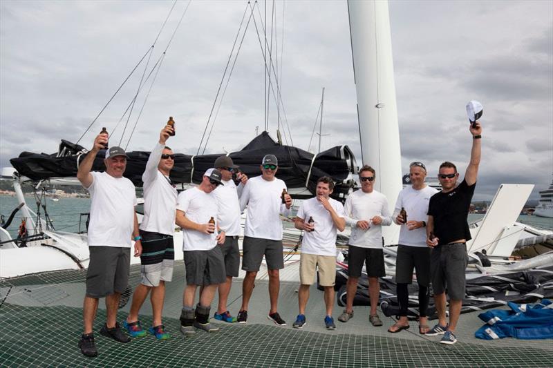 Mod70 Argo takes line honors in 2019 Pineapple Cup - Montego Bay Race  photo copyright Edward Downer taken at Storm Trysail Club and featuring the MOD70 class