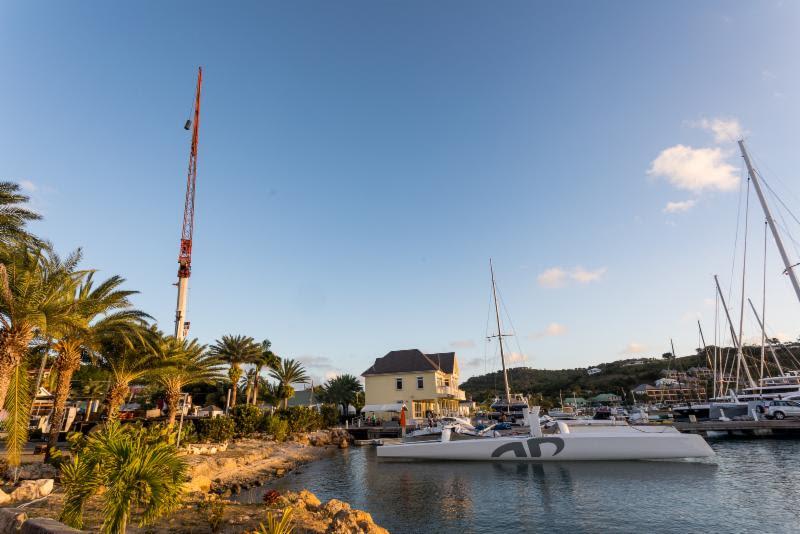 Working round the clock to get Jason Carroll's MOD70 Argo (USA) ready for the start of RORC Caribbean 600 photo copyright RORC / Arthur Daniel taken at Royal Ocean Racing Club and featuring the MOD70 class