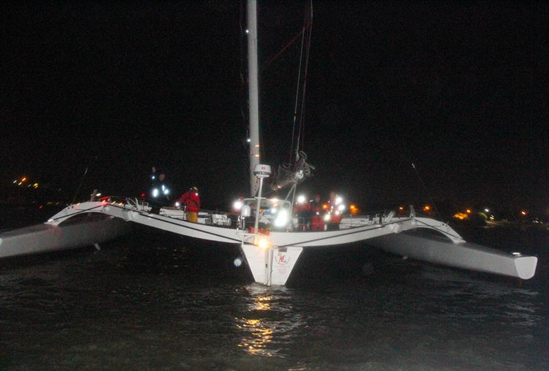 Arriving in Gladstone - 55th Brisbane to Gladstone Multihull Yacht Race 2019 photo copyright Chris Dewar taken at  and featuring the MOD70 class