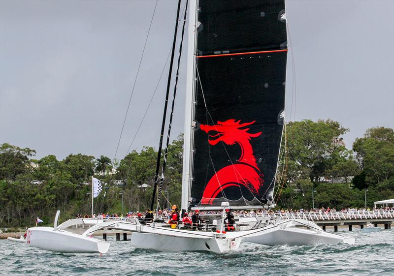MOD Beau Geste at the Start line - 55th Brisbane to Gladstone Multihull Yacht Race 2019 photo copyright Chris Dewar taken at  and featuring the MOD70 class