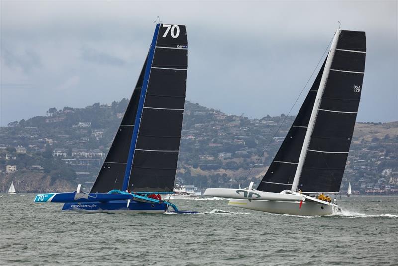California Offshore Race Week photo copyright Slackwater SF taken at Santa Barbara Yacht Club and featuring the MOD70 class