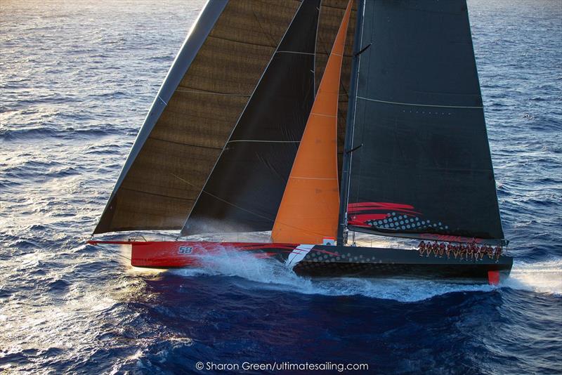 Comanche final approach through the Molokai Channel during sunset. - Transpac 50 - photo © Sharon Green / Ultimate Sailing