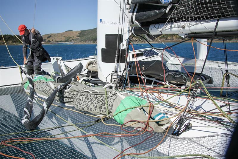 Mast Base - Beau Geste - Day 5 - Hamilton Island Race Week, August 23, 2019 photo copyright Richard Gladwell taken at Hamilton Island Yacht Club and featuring the MOD70 class