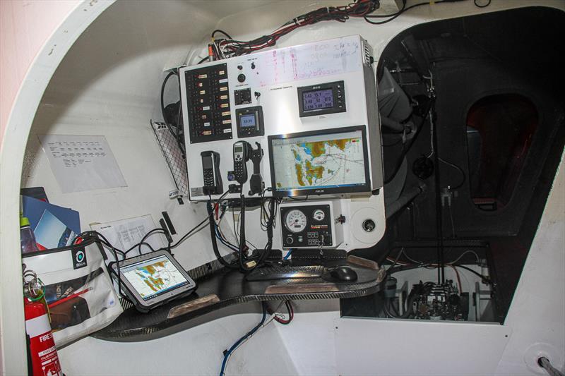 Down below looking forward at the nav station - Beau Geste - Day 5 - Hamilton Island Race Week, August 23, 2019 - photo © Richard Gladwell