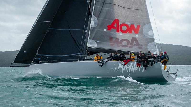 Mathem (TP52) - PIC Coastal Classic - Start - Waitemata Harbour - October 25, photo copyright Richard Gladwell / Sail-World.com taken at Royal New Zealand Yacht Squadron and featuring the MOD70 class