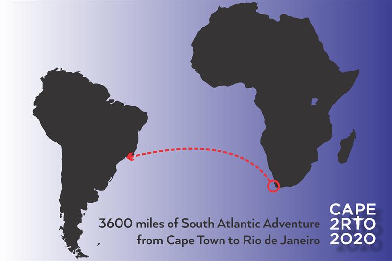 Route map of the Cape to Rio 2020 - photo © Image courtesy of Luke Scott/Cape to Rio 2020