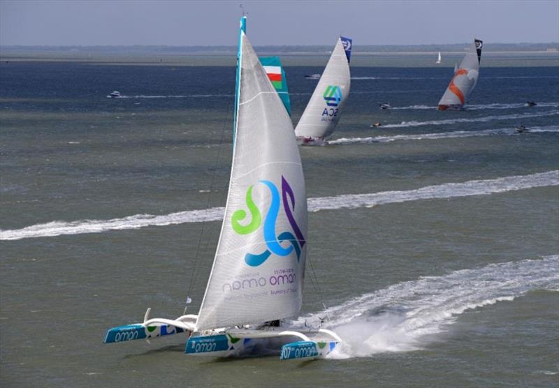 Sidney Gavignet's MOD 70 Musandam-Oman Sail team sailed an epic race in the 2014 edition of the Sevenstar Round Britain and Ireland Race and still hold the outright world record of 3 days 03:32:36 - photo © Rick Tomlinson / www.rick-tomlinson.com