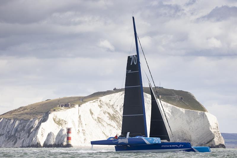 PowerPlay flying out of The Solent photo copyright Lloyd Images taken at  and featuring the MOD70 class