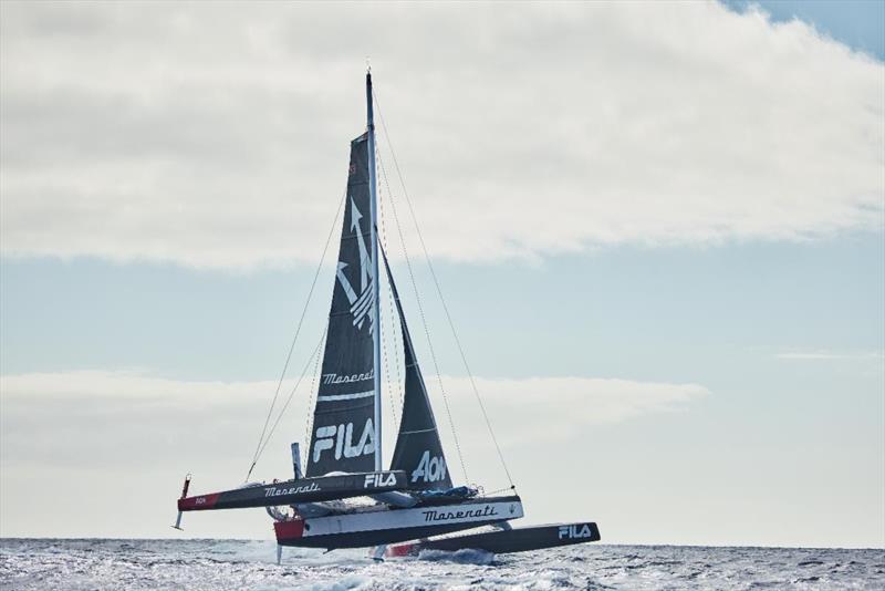 Giovanni Soldini's Multi70 Maserati (ITA) won the 3,000-mile RORC Transatlantic Race by a paper-thin margin and also holds the RORC Caribbean 600 Race Record (2019 - 30 hours, 49 minutes, 00 seconds) photo copyright James Mitchell taken at Royal Ocean Racing Club and featuring the MOD70 class