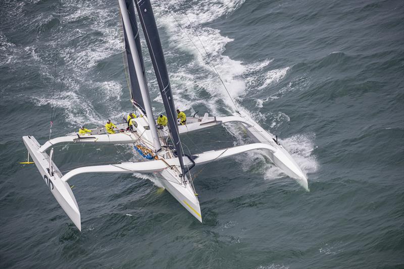 Jason Carroll's MOD70 Argo takes the start of the Newport Bermuda Race photo copyright Daniel Forster / PPL taken at Royal Bermuda Yacht Club and featuring the MOD70 class