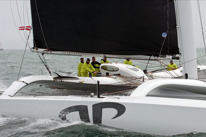 The Argo crew prepares for the Newport Bermuda Race photo copyright Sean McNeill / Newport Bermuda Race Media taken at Royal Bermuda Yacht Club and featuring the MOD70 class