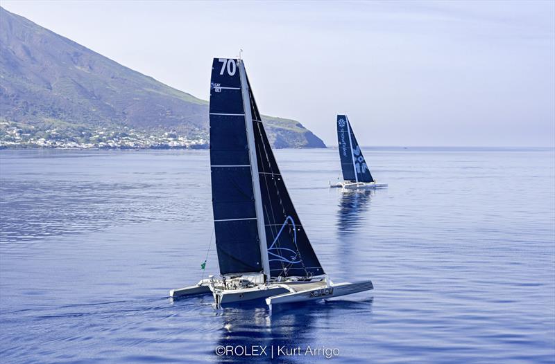 Zoulou in the Rolex Middle Sea Race photo copyright Kurt Arrigo / Rolex taken at Royal Malta Yacht Club and featuring the MOD70 class